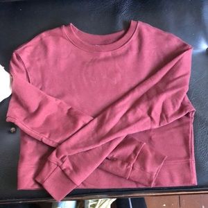 Purple cropped Kotn sweatshirt